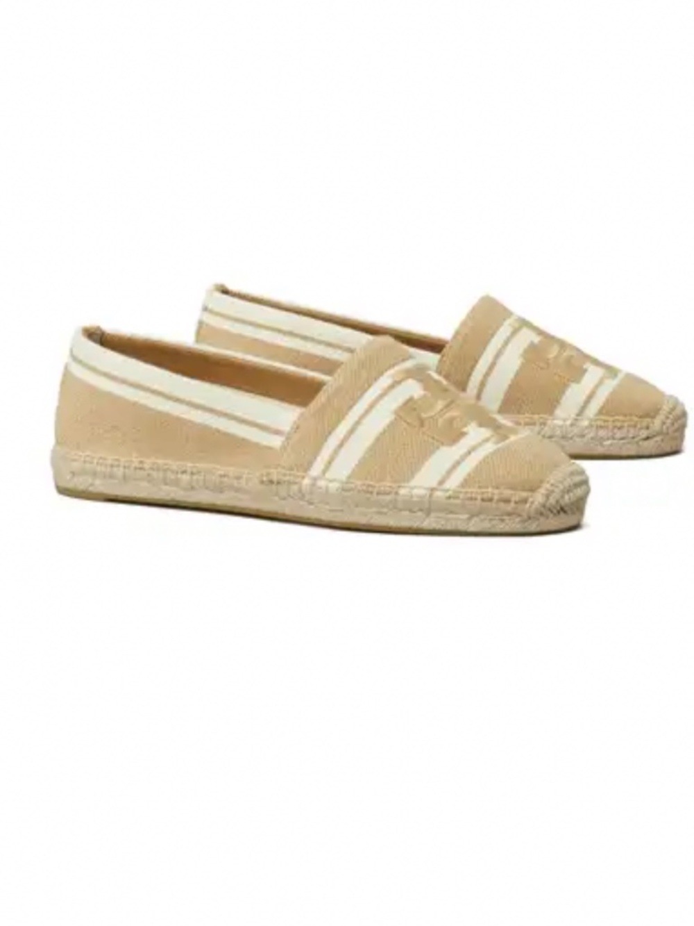Tory Burch LOGO JACQUARD ESPADRILLE 6.5 M, CAMMELLO / ASH